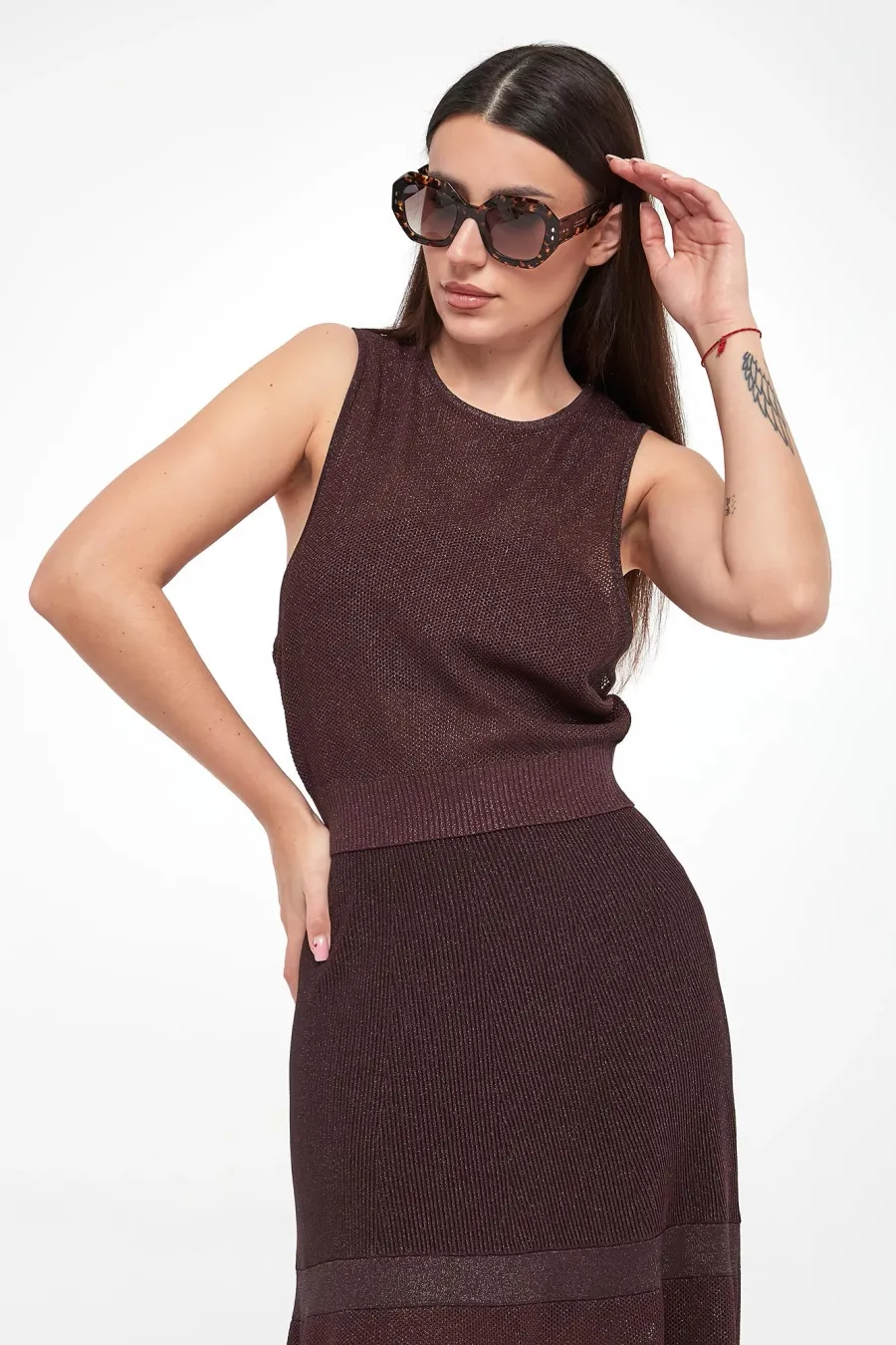 obrazek 1 Top damski błyszczący ELISABETTA FRANCHI Elisabetta Franchi