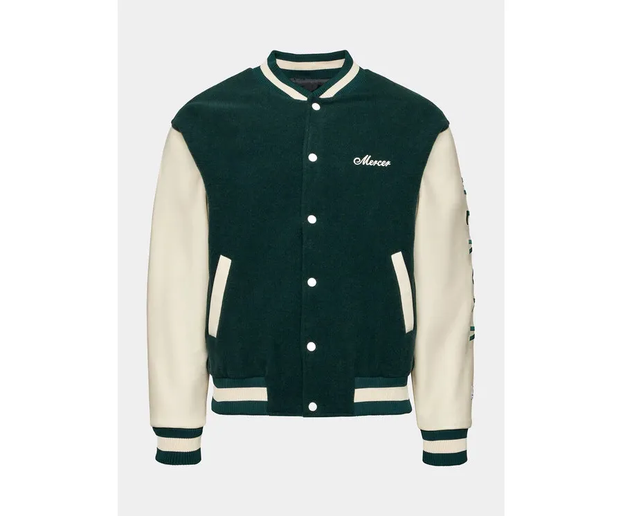 obrazek 1 Mercer Amsterdam Kurtka bomber The Varsity MEAP233001 Zielony Regular Fit