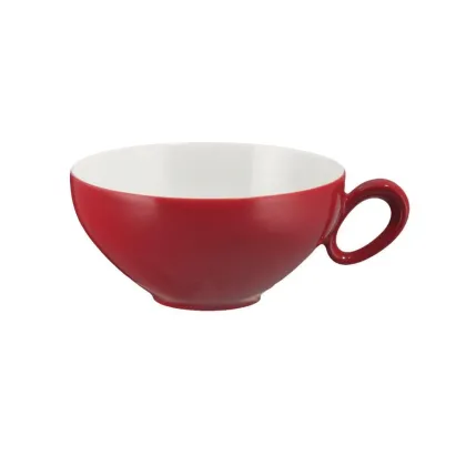 Zdjęcie Luksusowa mała porcelanowa filiżanka do herbaty w kolorze rubinowo czerwonym - Seltmann Weiden