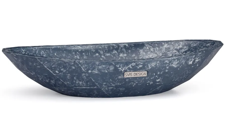 obrazek 1 Designerska umywalka 60 cm DIAMOND BASIC - FINGER PAINTING, niebiesko-szary, lakier matowy
