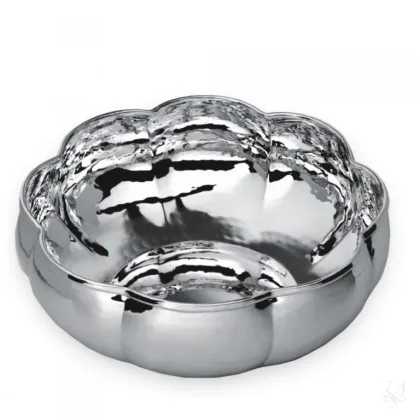 Zdjęcie Okrągła srebrna miska o wyjątkowym designie - Zaramella Argenti