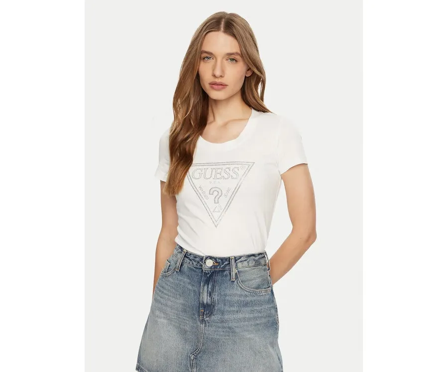 obrazek 1 Guess T-Shirt W5RI11 J1314 Biały Regular Fit