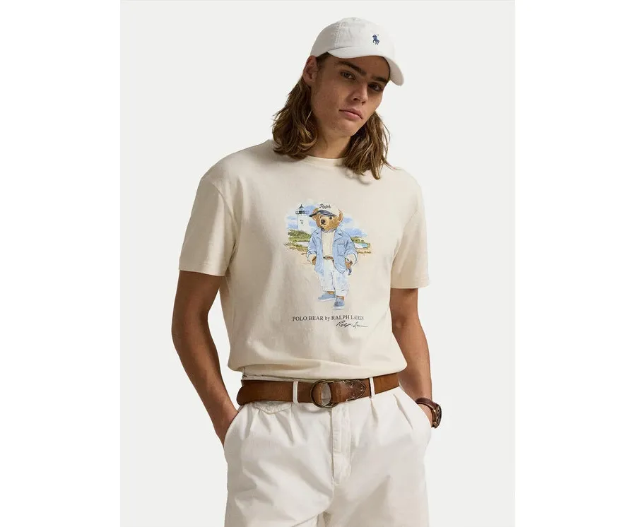 obrazek 1 Polo Ralph Lauren T-Shirt 710969630001 Beżowy Custom Slim Fit