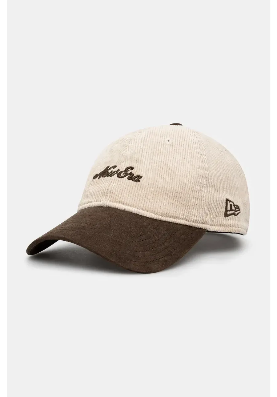 obrazek 1 New Era czapka z daszkiem Premium Cord 920 kolor beżowy z aplikacją 60595315