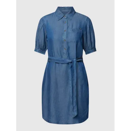 Zdjęcie Sukienka koszulowa z imitacji denimu model ‘GLENNI’