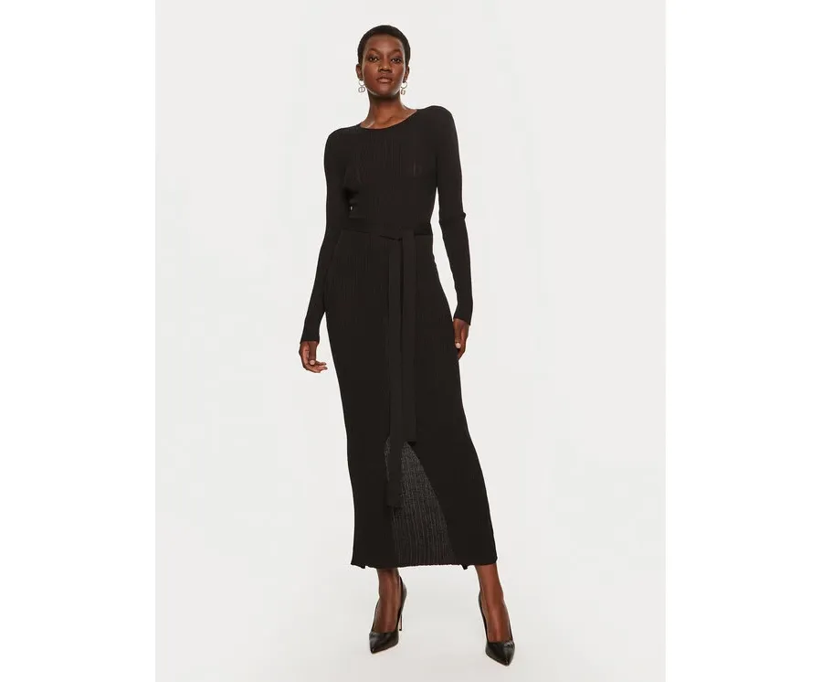 obrazek 1 TWINSET Sukienka dzianinowa 242TP3043 Czarny Slim Fit