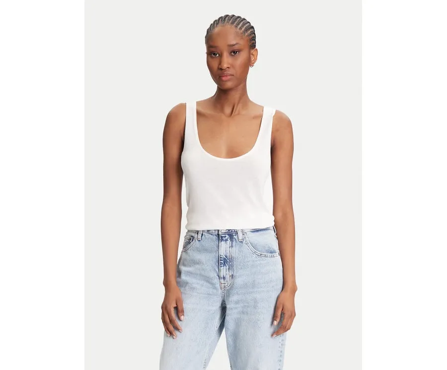 obrazek 1 Calvin Klein Top LV044C345G Écru Regular Fit