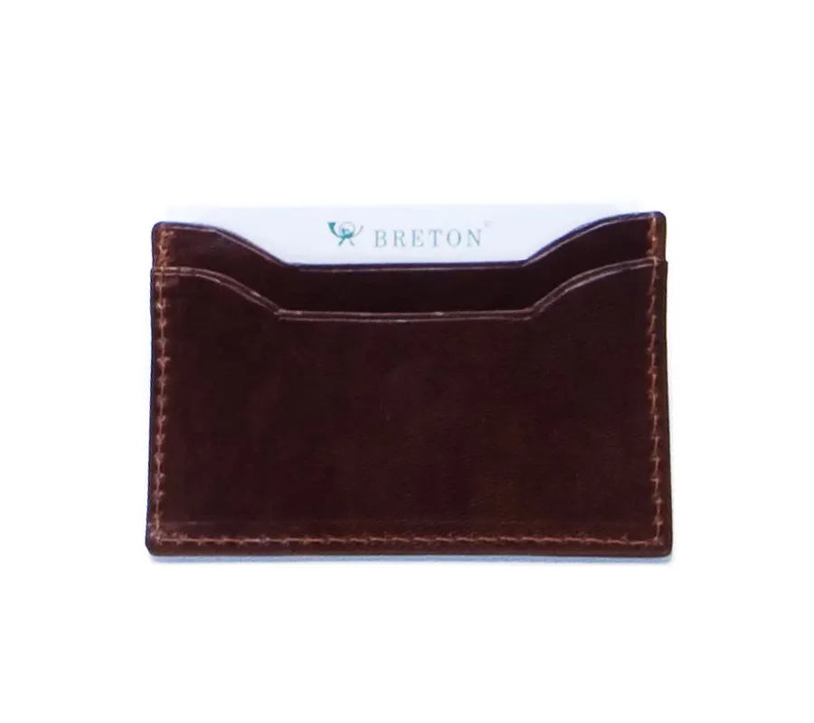 picture 1 Three-compartment card organizer - Ubrique leather - Absolute Breton