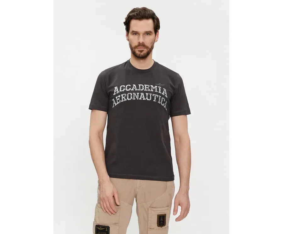 obrazek 1 Aeronautica Militare T-Shirt 241TS2203J629 Czarny Regular Fit