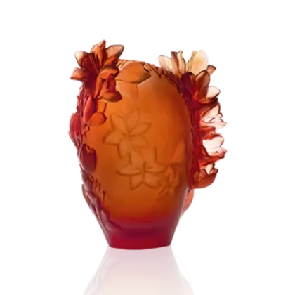 Zdjęcie Kryształowy średni wazon inspirowany szafranem – firma Daum