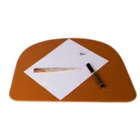 Picture Leather desk pad with a unique shape - Absolute Breton