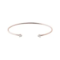 Zdjęcie Otwarta bransoletka koło z różowego złota z dwoma diamentami KLENOTA