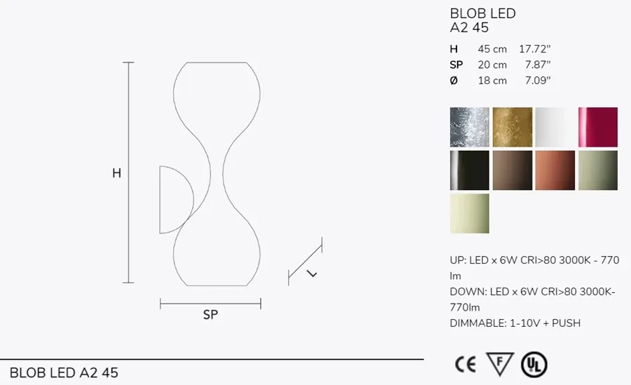 obrazek 3 Minimalistyczny kinkiet z metalu - w różnych kolorach