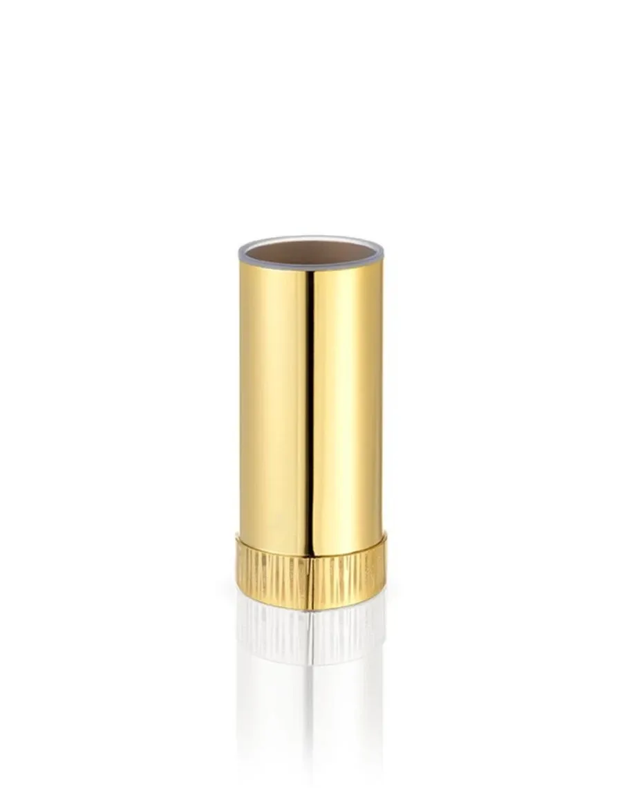 obrazek 1 Pojemnik na szczoteczki z mosiądzu ze wzorem zebryny - Il Paralume Marina