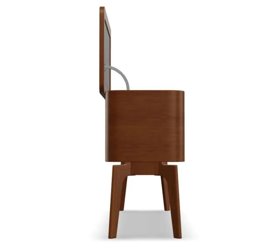 obrazek 4 Minimalistyczna drewniana komoda, kredens z ukrytym lustrem