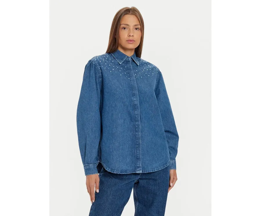obrazek 1 Pepe Jeans Koszula jeansowa Charlie PL304962 Niebieski Loose Fit
