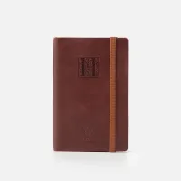 Zdjęcie Stylowy skórzany notes z wytłaczaną literką H
