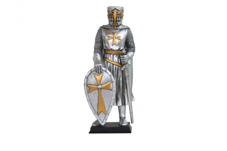 obrazek 1 Wysokiej jakości figura Templariusza z mieczem i tarczą na prezent