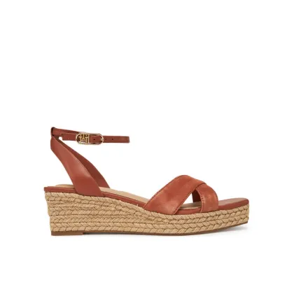 Zdjęcie Tommy Hilfiger Espadryle Leather & Suede Mid Wedge Espad FW0FW08804 Brązowy
