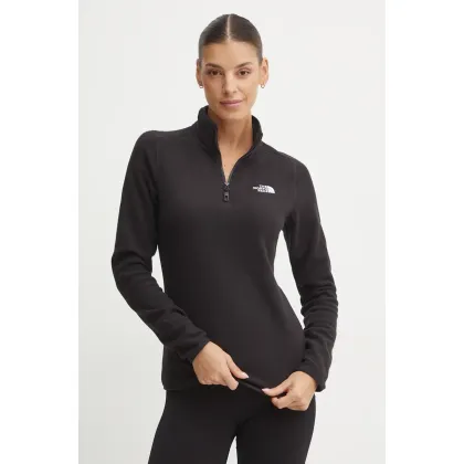 Zdjęcie The North Face bluza sportowa 100 Glacier kolor czarny gładka NF0A855M4H01