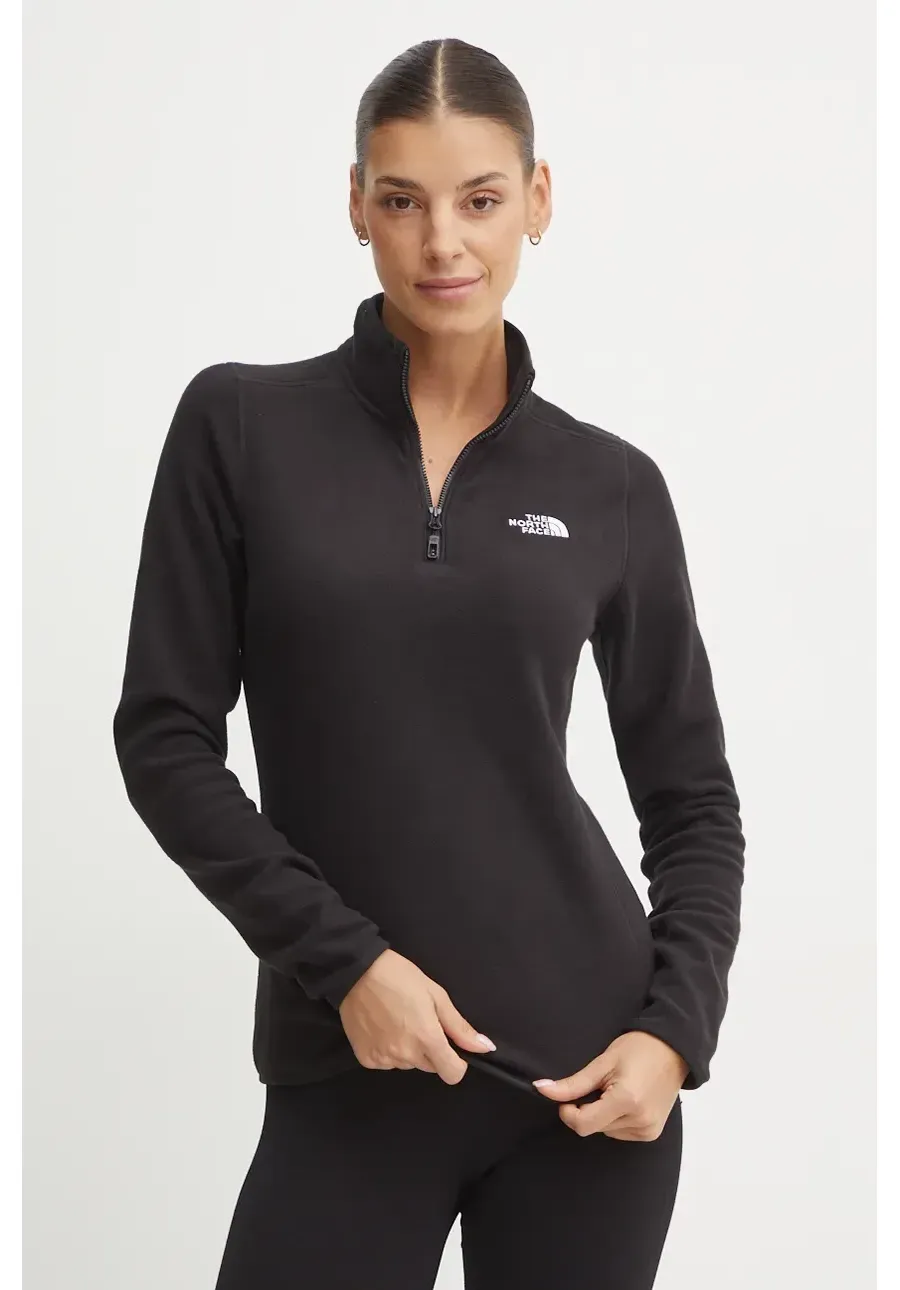 obrazek 1 The North Face bluza sportowa 100 Glacier kolor czarny gładka NF0A855M4H01