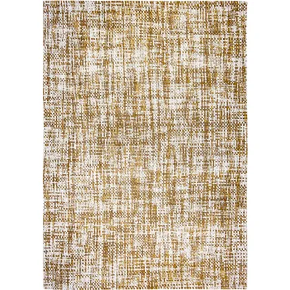 Picture Elegant brown-yellow checkered carpet - CITRINE LOAD 8892