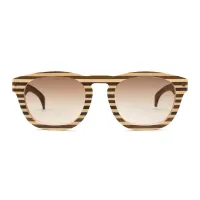 Picture Men's walnut glasses with horizontal stripes - Legno Light