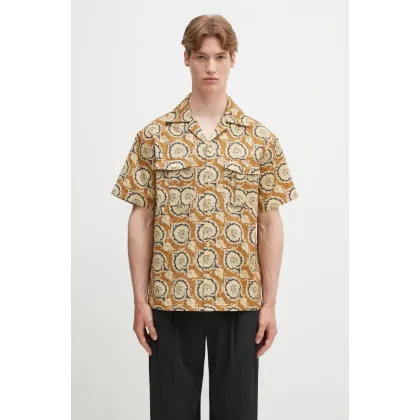 Zdjęcie Drôle de Monsieur koszula bawełniana La Chemise Paisley męska kolor brązowy relaxed z kołnierzykiem klasycznym G-SH203-CO189-MS