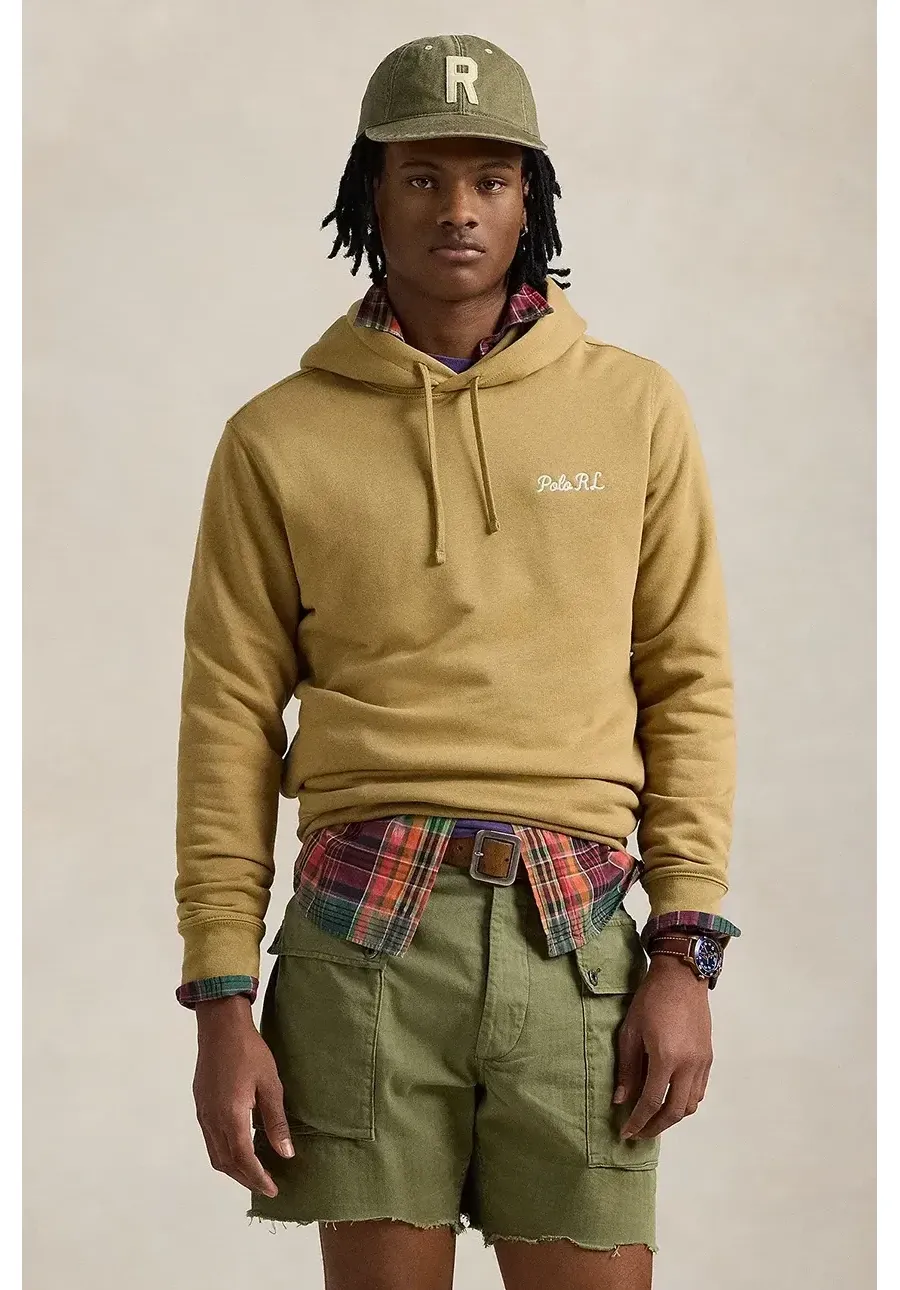 obrazek 1 Polo Ralph Lauren bluza męska kolor beżowy z kapturem z nadrukiem 710958449