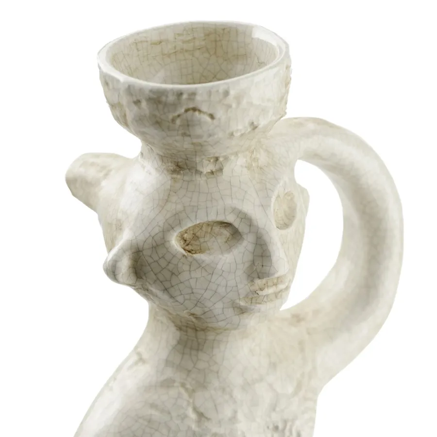 obrazek 6 Ceramiczna rzeźba z glazurowanymi zdobieniami i graffiti H.58xL.20xP.14 cm