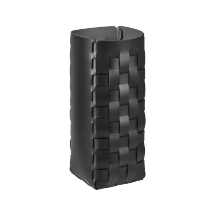Picture Unique black leather umbrella stand 20x20xH51 cm