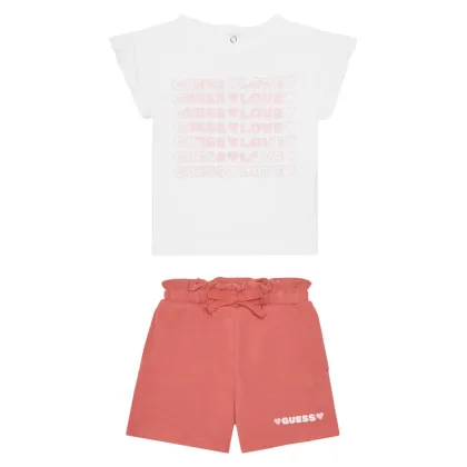 Zdjęcie Guess Komplet t-shirt i spódniczka A5GG17 K6YW4 Różowy Regular Fit