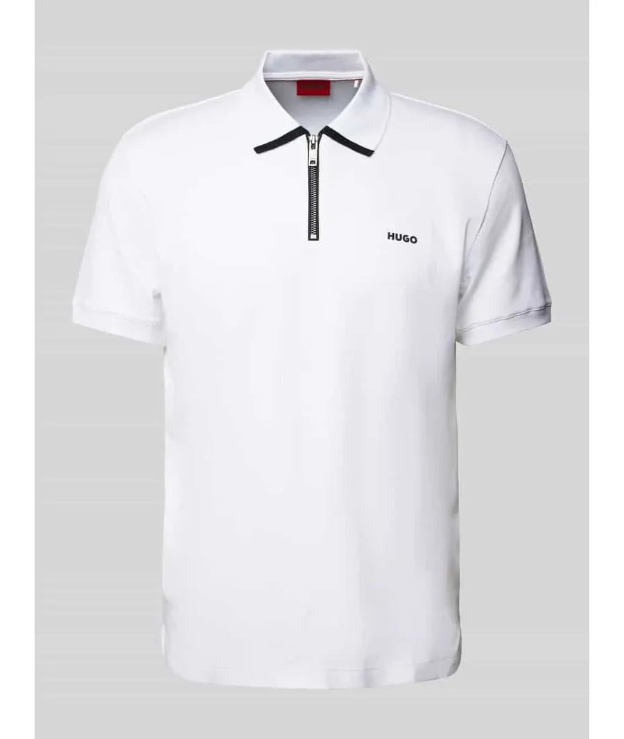 obrazek 1 Koszulka polo o kroju straight fit z paskami w kontrastowym kolorze model ‘Dalomino’