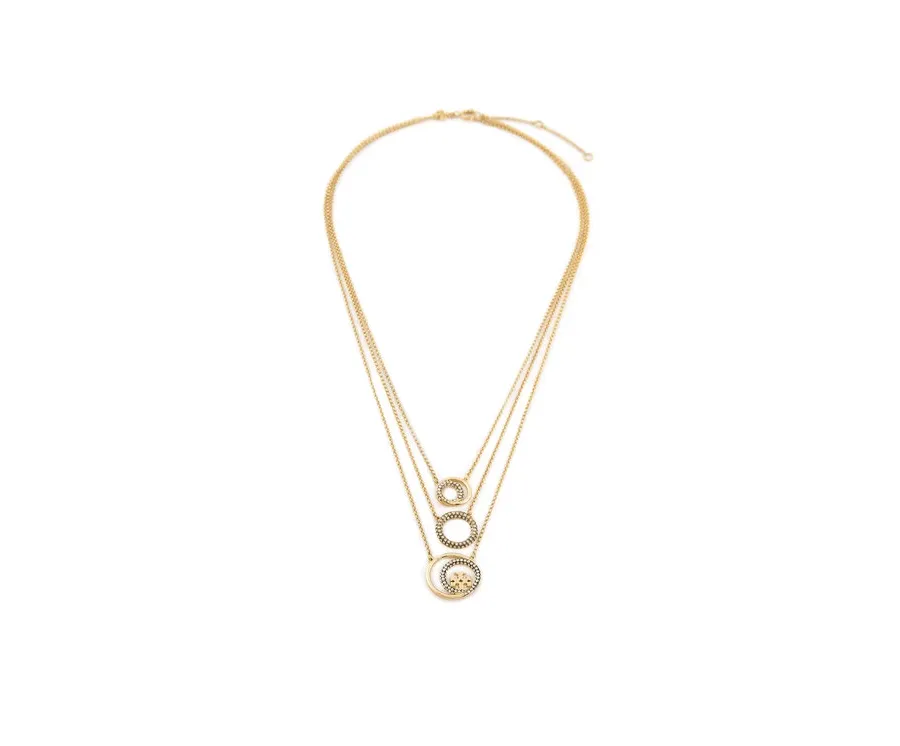 obrazek 1 Tory Burch Naszyjnik Miller Pave Layered 163733 Złoty