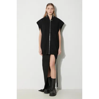Zdjęcie Rick Owens bezrękawnik jeansowy Jumbo Flight Vest damski kolor czarny przejściowy DS01D1118.RIG.09