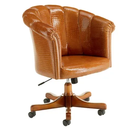 Zdjęcie Elegancki fotel obrotowy ze skóry Luxor