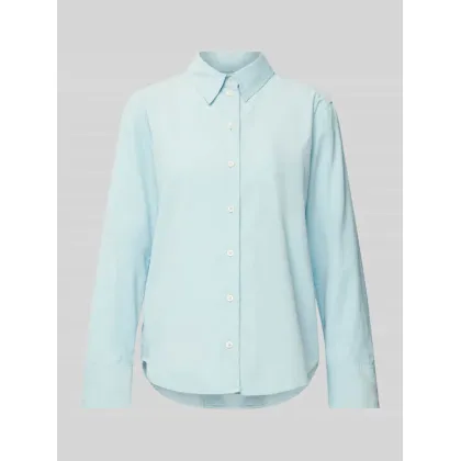 Zdjęcie Bluzka koszulowa o kroju regular fit z wykończeniem z drobnego sztruksu