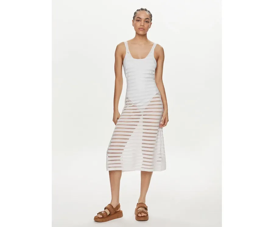 obrazek 1 Calvin Klein Swimwear Sukienka plażowa KW0KW02464 Biały Regular Fit