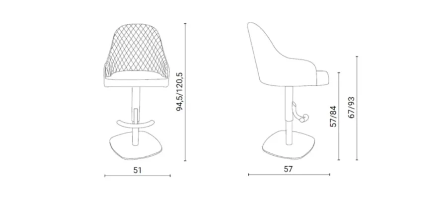 obrazek 2 Designerski, obrotowy stołek barowy