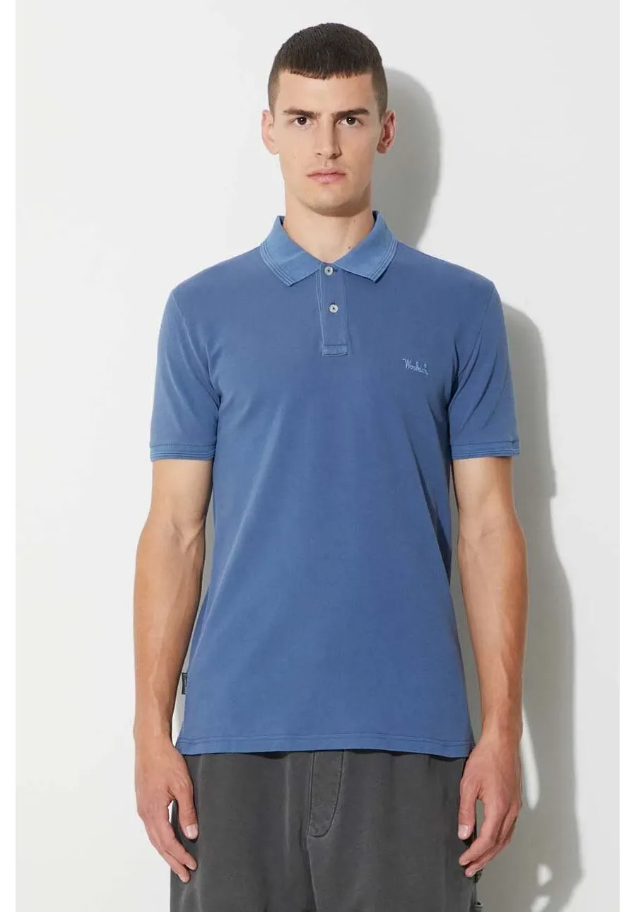 obrazek 1 Woolrich polo męski kolor granatowy gładki CFWOPO0035MRUT1483-3989