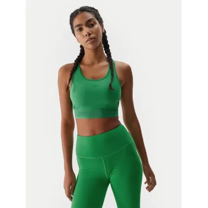 Zdjęcie 4F Top 4FWSS24TFTSF705 Zielony Slim Fit