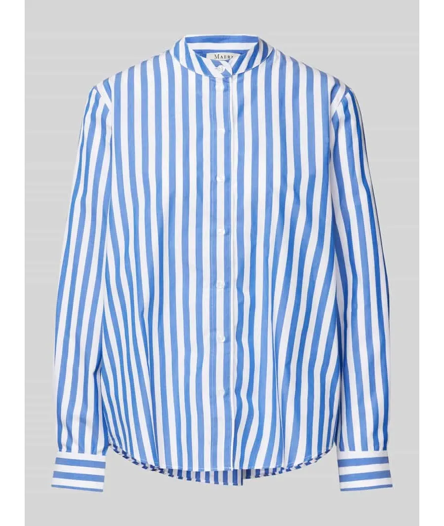 obrazek 1 Bluzka koszulowa o kroju regular fit ze stójką