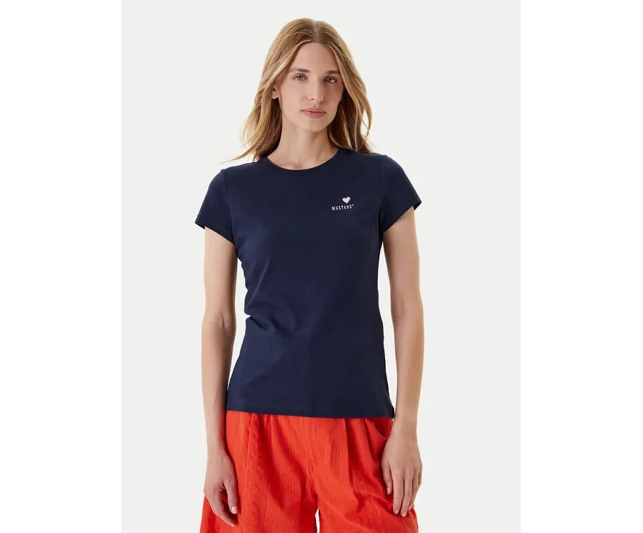obrazek 1 Mustang T-Shirt Loa 1016509 Granatowy Slim Fit