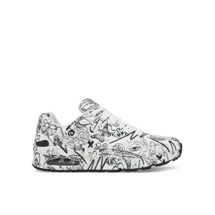 Zdjęcie Skechers Sneakersy UNO Printed Lace-Up 183501/WBK Biały