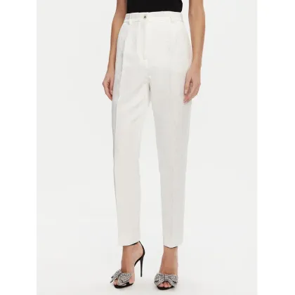 Zdjęcie Dolce&Gabbana Spodnie materiałowe FTAM2T FJTBV Biały Regular Fit