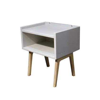 Zdjęcie Dziecięca szafka nocna MADAVIN z naturalnymi, brzozowymi, lakierowanymi nogami - Mathy by Bols