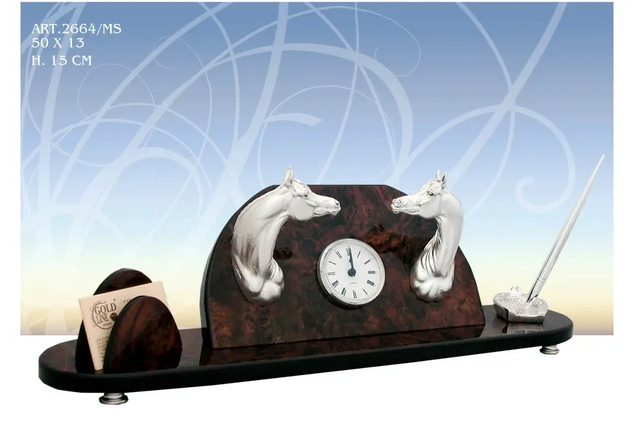 obrazek 1 Luksusowy włoski zegar na czarnej podstawie