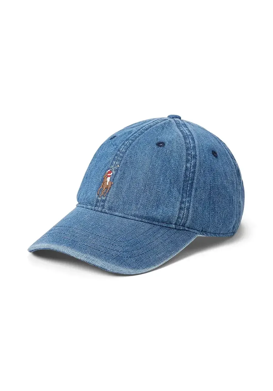 obrazek 1 Polo Ralph Lauren czapka z daszkiem bawełniana kolor niebieski gładka 710957172