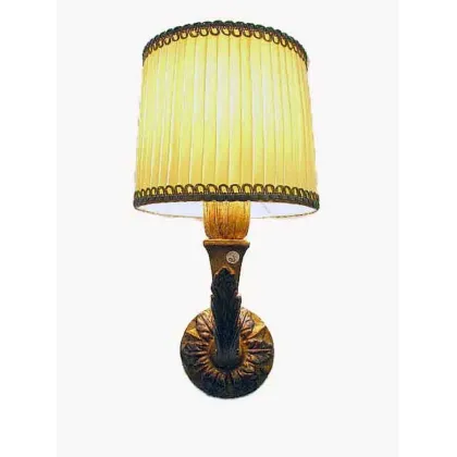 Zdjęcie Kinkiet z rzeźbionego i złoconego drewna - vintage