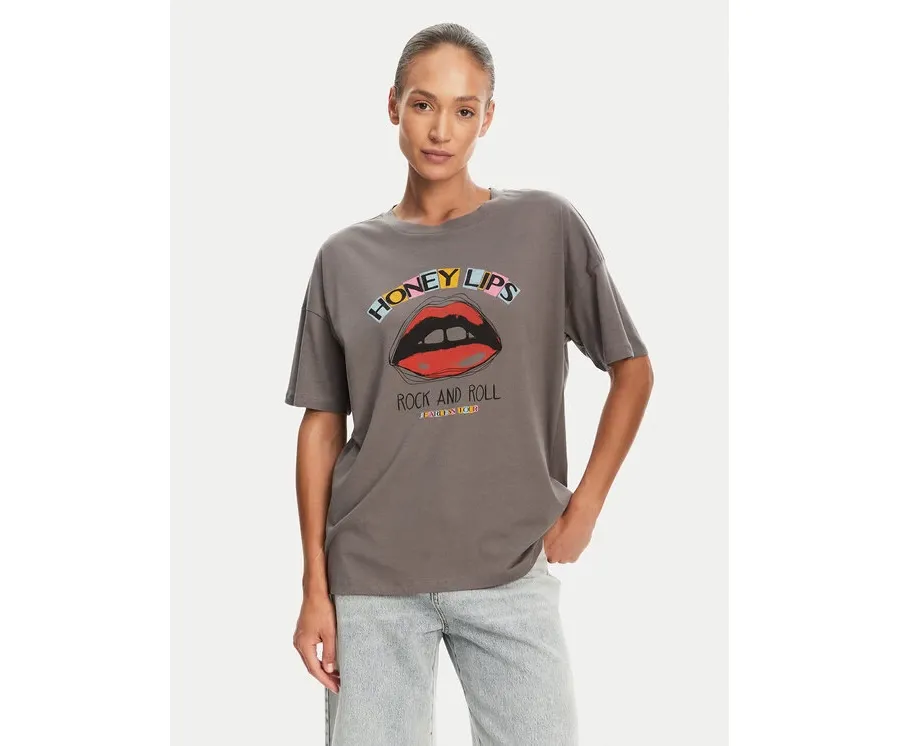 obrazek 1 Noisy May T-Shirt Ida 27034417 Szary Relaxed Fit
